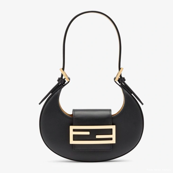 HOT Bag Hobo Mini Leather In Calf Fendi Cookie Black 0716